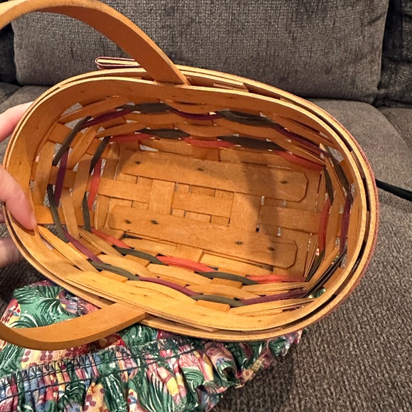 VTG Longaberger 1997 Mini Easter Basket, Liner & Protector - Picture 5 of 8